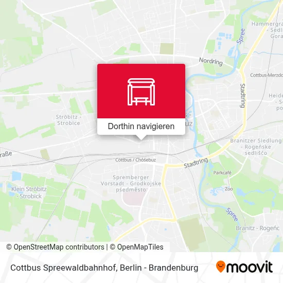 Cottbus Spreewaldbahnhof Karte