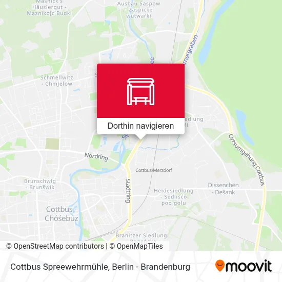 Cottbus Spreewehrmühle Karte