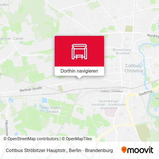 Cottbus Ströbitzer Hauptstr. Karte