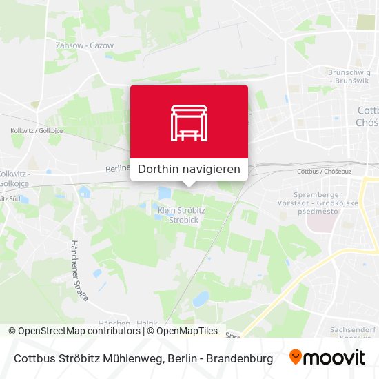 Cottbus Ströbitz Mühlenweg Karte