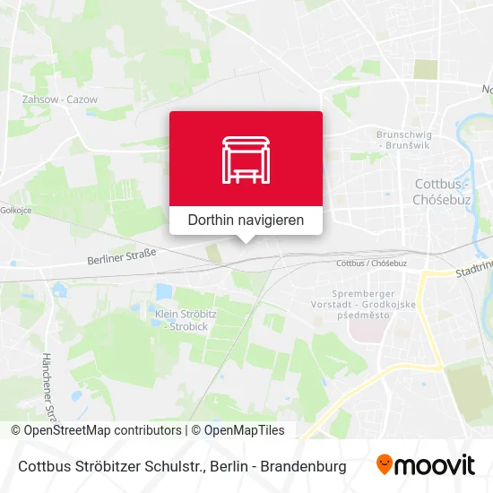 Cottbus Ströbitzer Schulstr. Karte