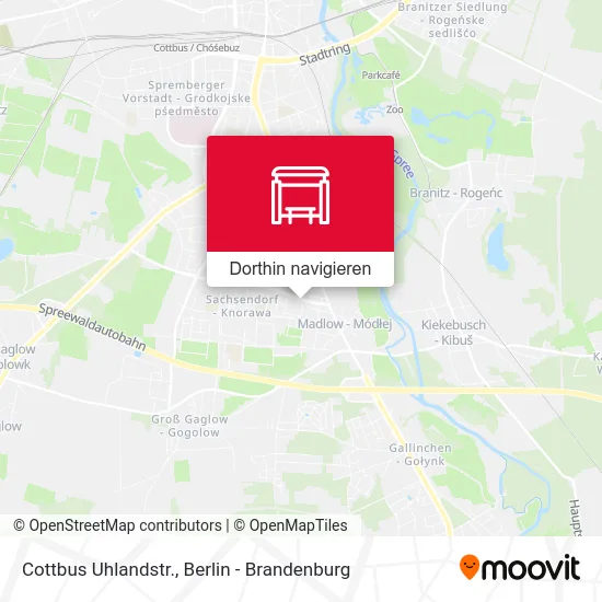 Cottbus Uhlandstr. Karte