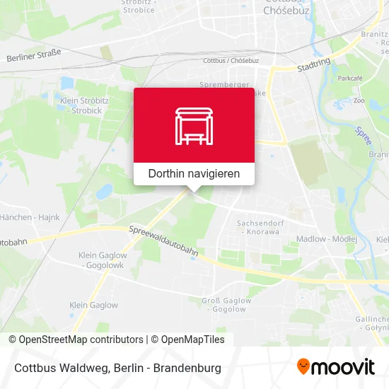 Cottbus Waldweg Karte