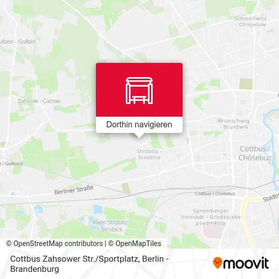 Cottbus Zahsower Str. / Sportplatz Karte