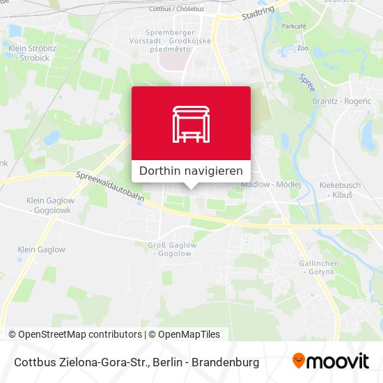 Cottbus Zielona-Gora-Str. Karte