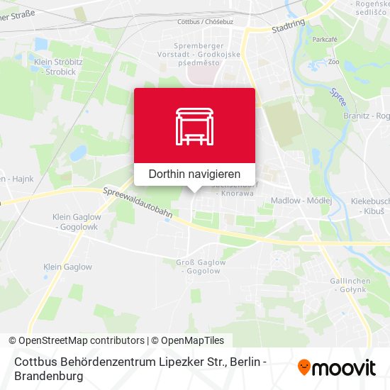 Cottbus Behördenzentrum Lipezker Str. Karte