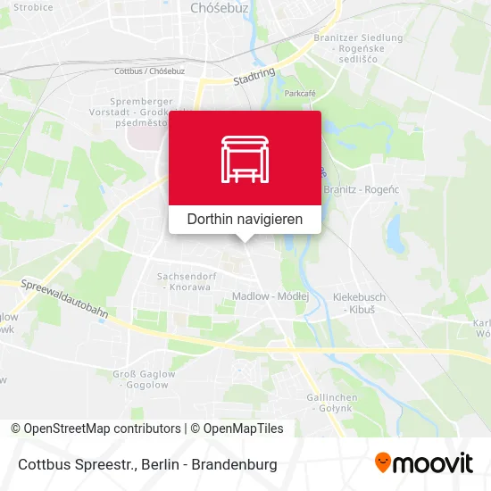 Cottbus Spreestr. Karte