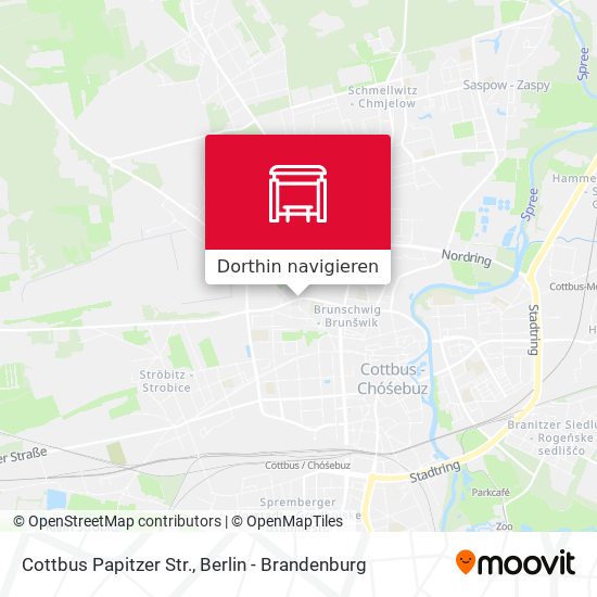 Cottbus Papitzer Str. Karte