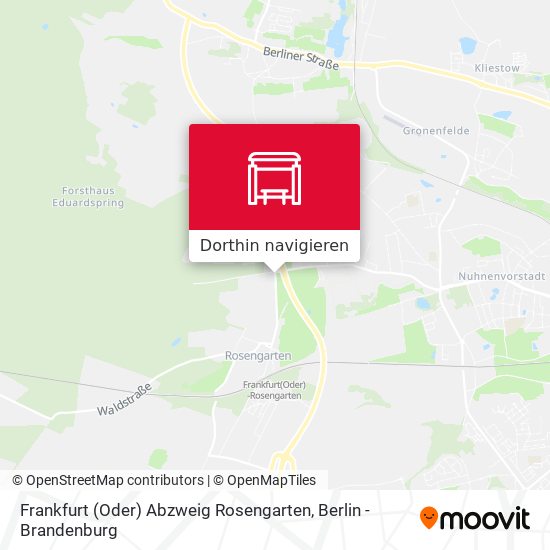 Frankfurt (Oder) Abzweig Rosengarten Karte