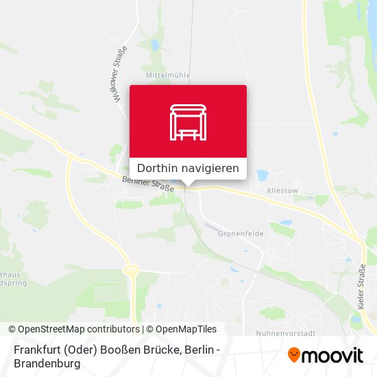 Frankfurt (Oder) Booßen Brücke Karte