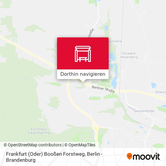 Frankfurt (Oder) Booßen Forstweg Karte