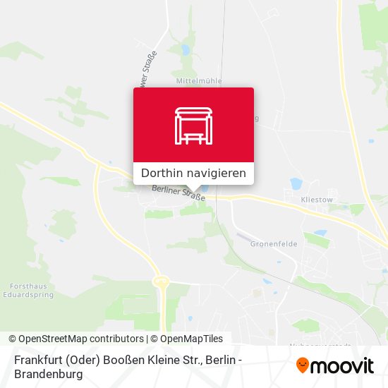 Frankfurt (Oder) Booßen Kleine Str. Karte