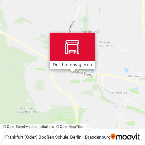 Frankfurt (Oder) Booßen Schule Karte