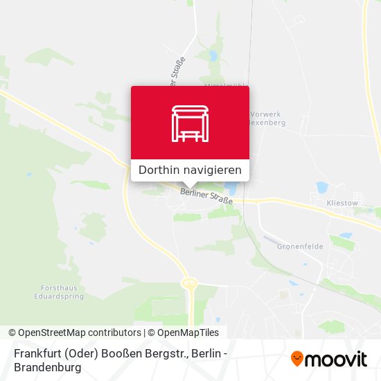 Frankfurt (Oder) Booßen Bergstr. Karte