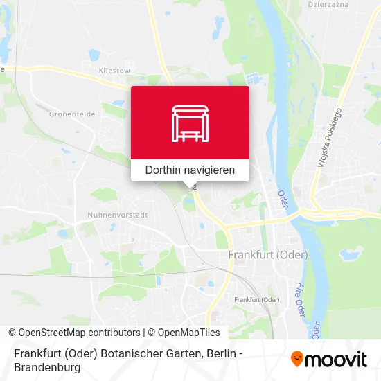Frankfurt (Oder) Botanischer Garten Karte