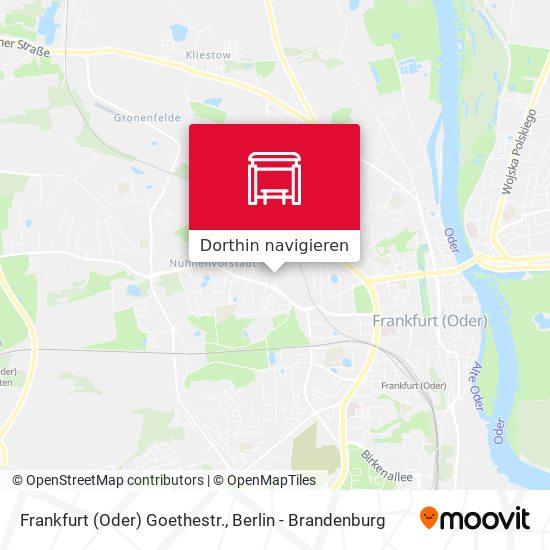 Frankfurt (Oder) Goethestr. Karte