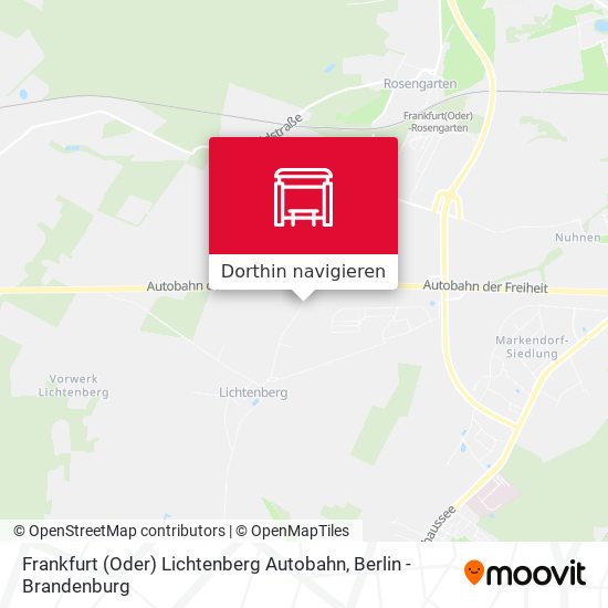 Frankfurt (Oder) Lichtenberg Autobahn Karte
