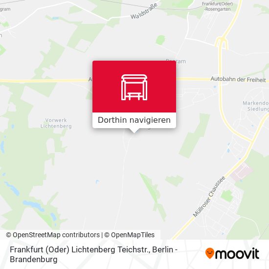 Frankfurt (Oder) Lichtenberg Teichstr. Karte