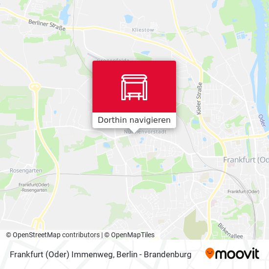 Frankfurt (Oder) Immenweg Karte