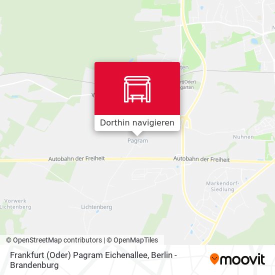 Frankfurt (Oder) Pagram Eichenallee Karte