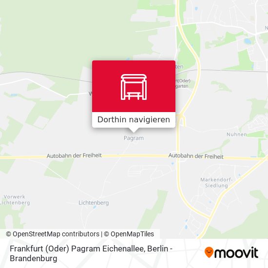 Frankfurt (Oder) Pagram Eichenallee Karte