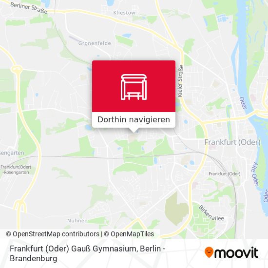 Frankfurt (Oder) Gauß Gymnasium Karte