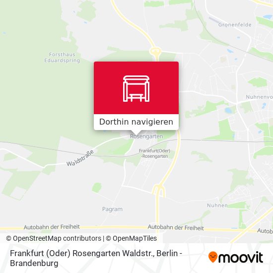Frankfurt (Oder) Rosengarten Waldstr. Karte