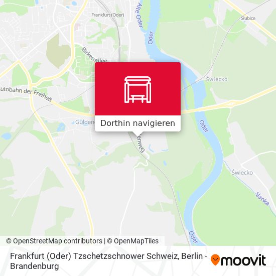 Frankfurt (Oder) Tzschetzschnower Schweiz Karte