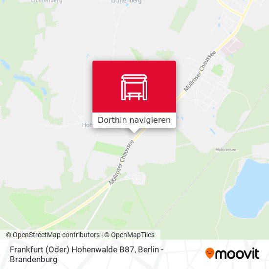 Frankfurt (Oder) Hohenwalde B87 Karte
