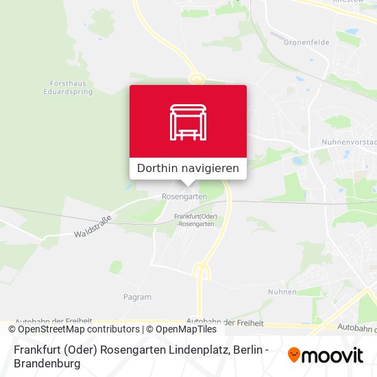 Frankfurt (Oder) Rosengarten Lindenplatz Karte