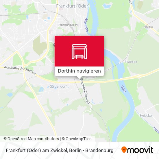 Frankfurt (Oder) am Zwickel Karte