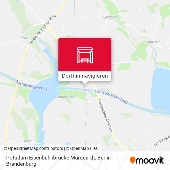 Potsdam Eisenbahnbrücke Marquardt Karte