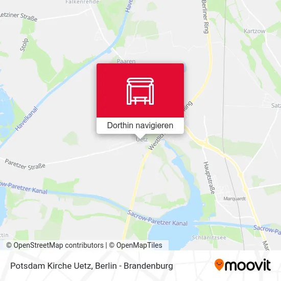 Potsdam Kirche Uetz Karte