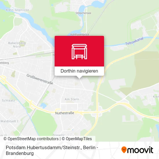 Potsdam Hubertusdamm/Steinstr. Karte