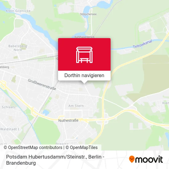 Potsdam Hubertusdamm/Steinstr. Karte