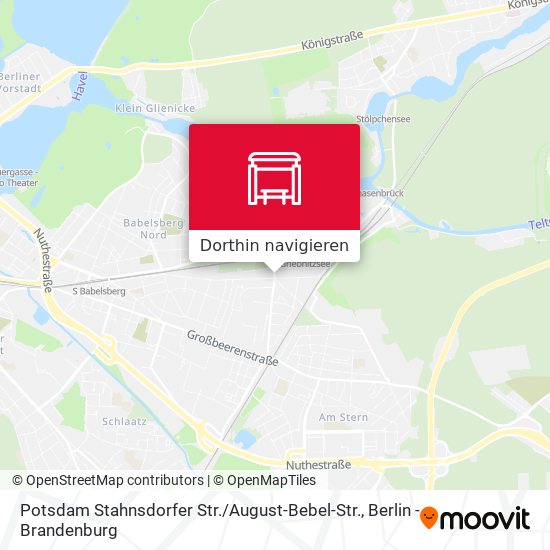 Potsdam Stahnsdorfer Str. / August-Bebel-Str. Karte