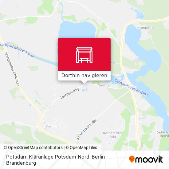 Potsdam Kläranlage Potsdam-Nord Karte