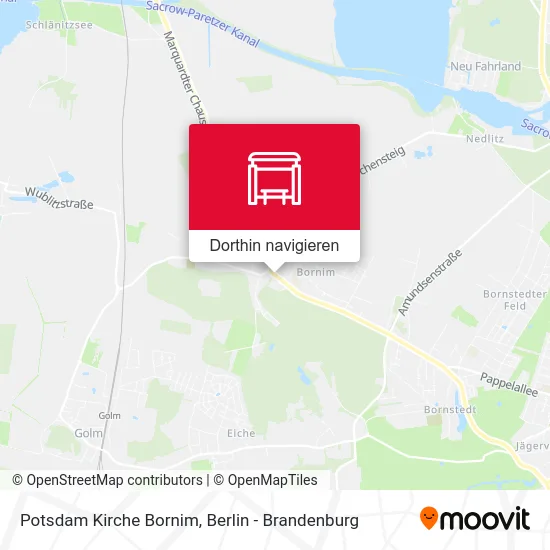 Potsdam Kirche Bornim Karte