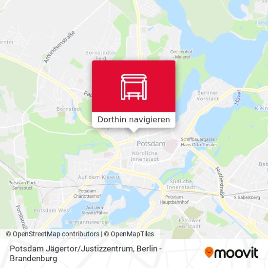 Potsdam Jägertor/Justizzentrum Karte
