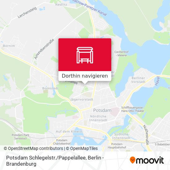Potsdam Schlegelstr. / Pappelallee Karte