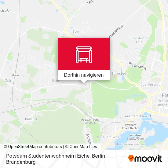 Potsdam Studentenwohnheim Eiche Karte