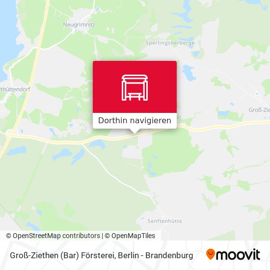 Groß-Ziethen (Bar) Försterei Karte