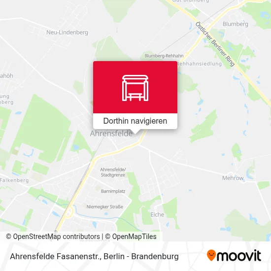 Ahrensfelde Fasanenstr. Karte