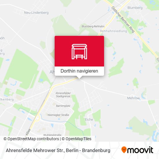 Ahrensfelde Mehrower Str. Karte