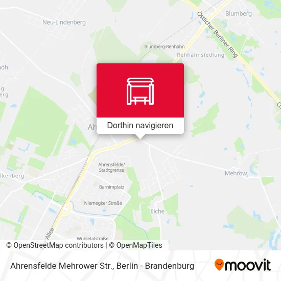 Ahrensfelde Mehrower Str. Karte