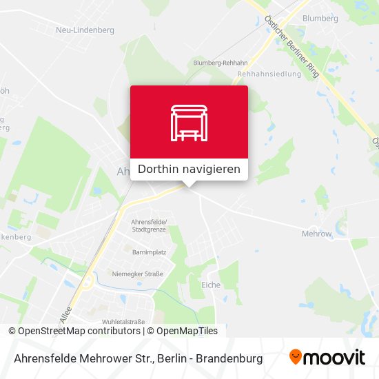 Ahrensfelde Mehrower Str. Karte