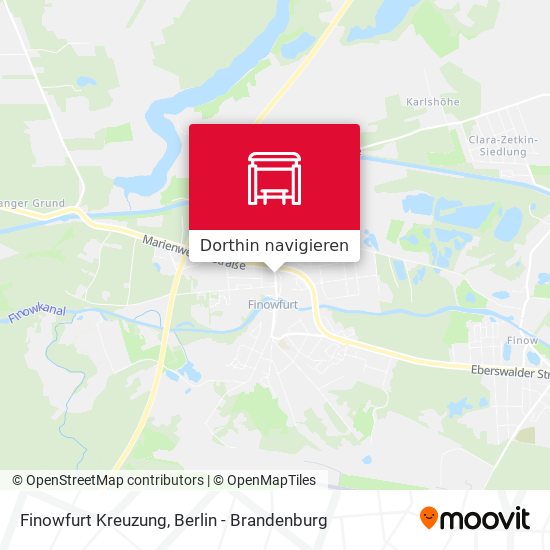Finowfurt Kreuzung Karte