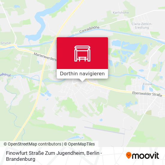 Finowfurt Straße Zum Jugendheim Karte