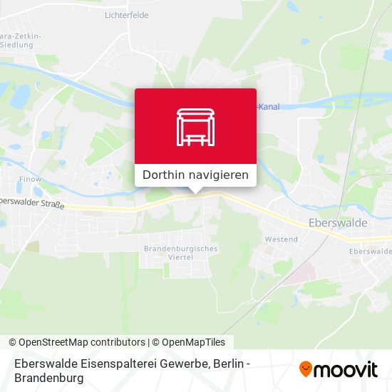 Eberswalde Eisenspalterei Gewerbe Karte