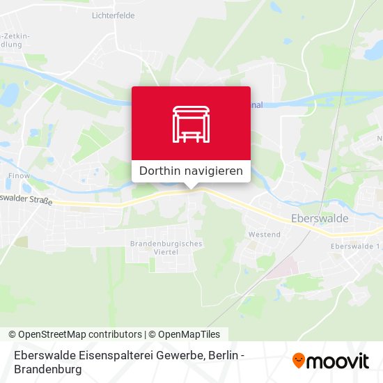 Eberswalde Eisenspalterei Gewerbe Karte